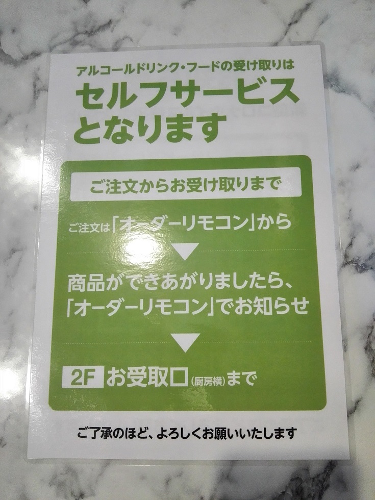 ラミネート加工の案内板