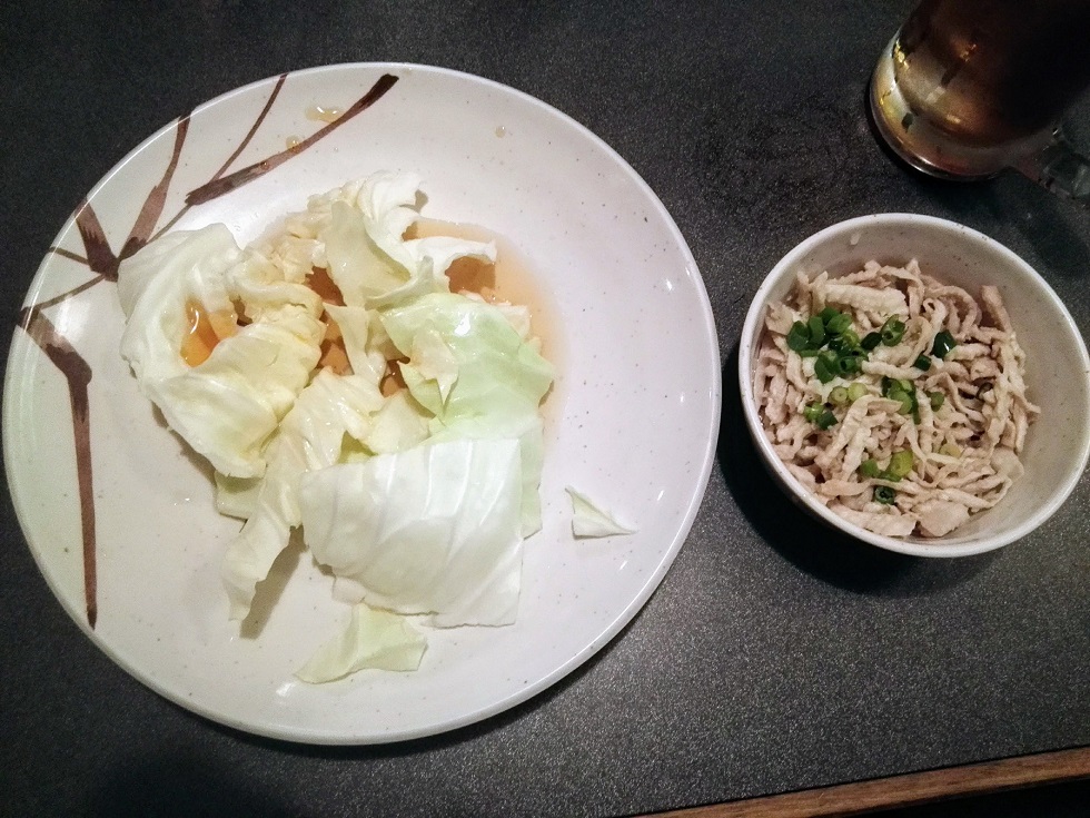 酢キャベツと酢モツ