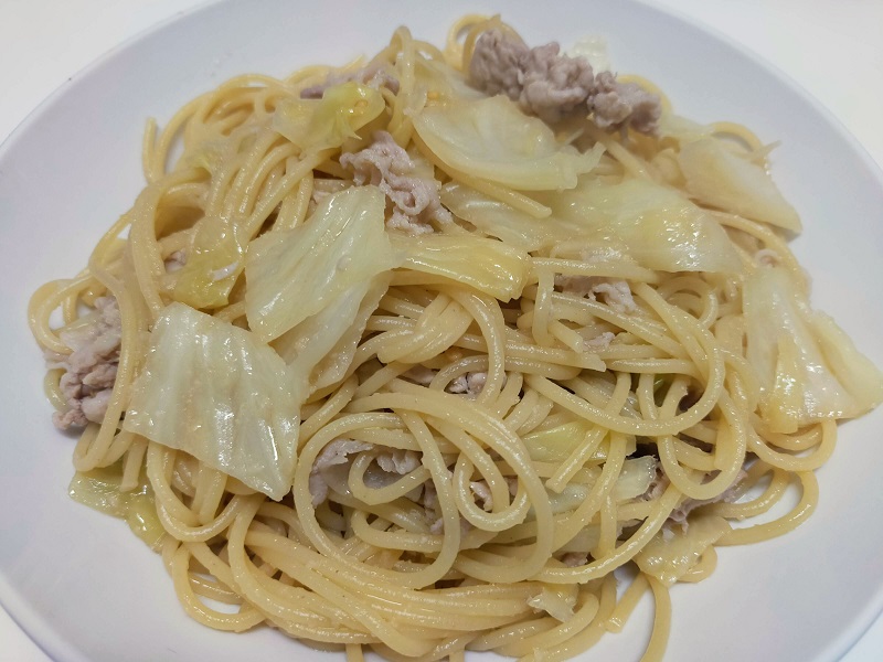 豚キャベツパスタ