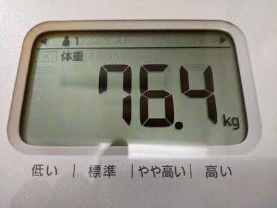 76.4kg