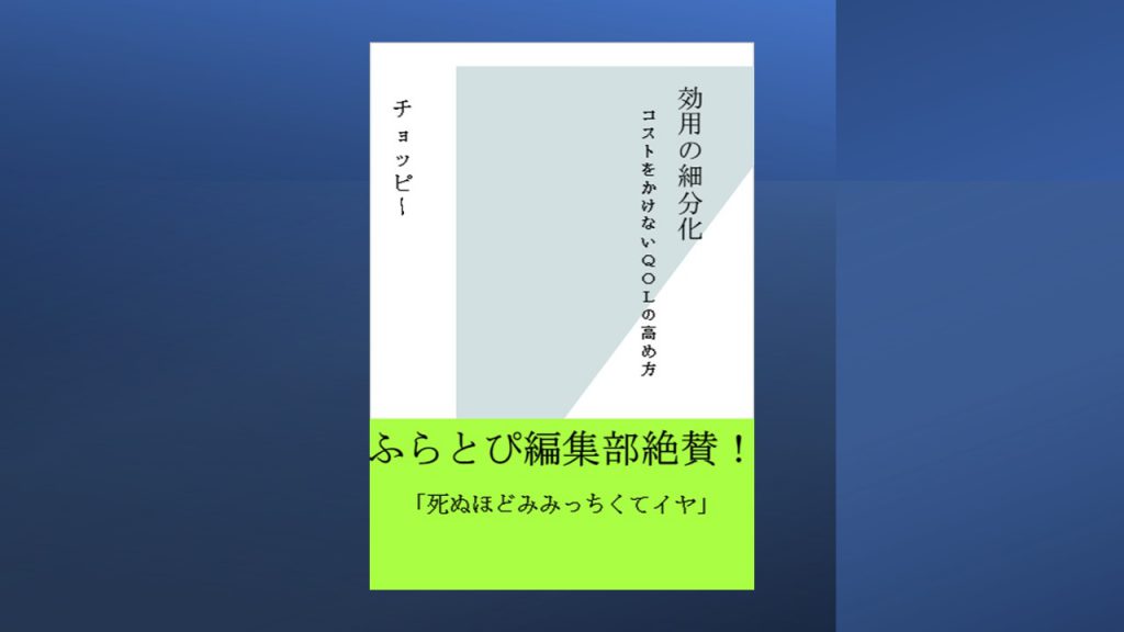 効用の細分化 ～コストをかけないQOLの高め方～