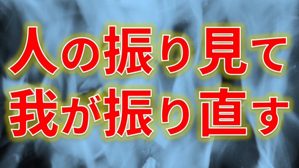 人の振り見て我が振り直す