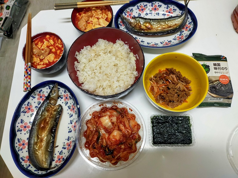 手抜き韓国風定食