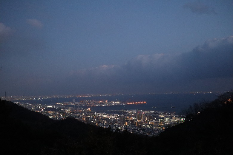 展望プラザから神戸の夜景を望む画像です