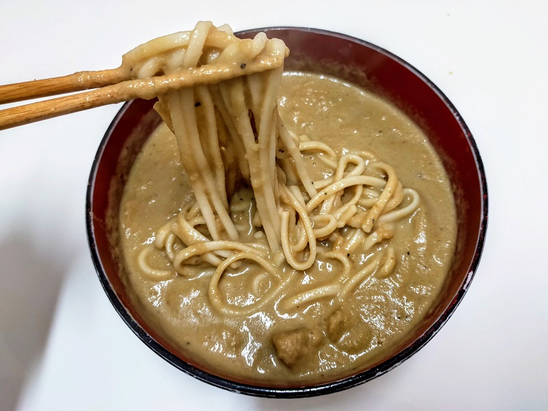 硫化アリルうどん（麺上げバージョン）の写真です